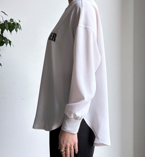  「袖リブバックボタンジョーゼットロゴプルオーバー」|シャツ・ブラウス|