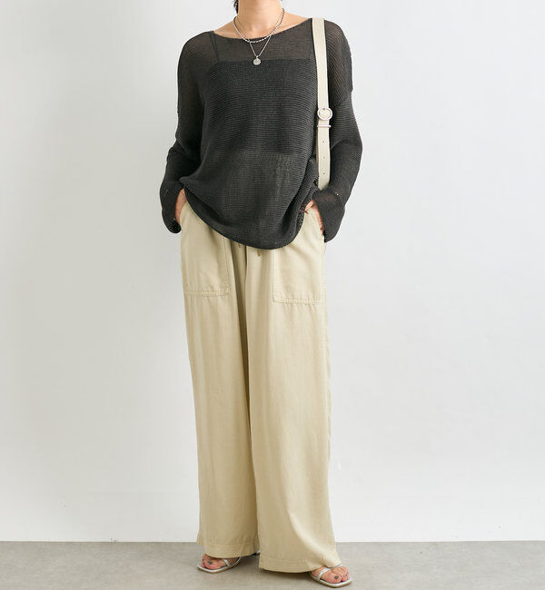  「【セットアップ可能】ガーメントダイワイドパンツ」|チノ|