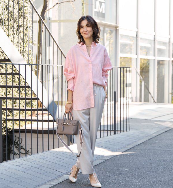  「予約【名品/サイズ展開あり】リネンワイドシャツ」|シャツ・ブラウス|