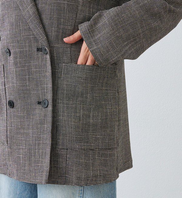  「予約【洗練されたムードに】カラミチェックオーバージャケット」|テーラードジャケット|