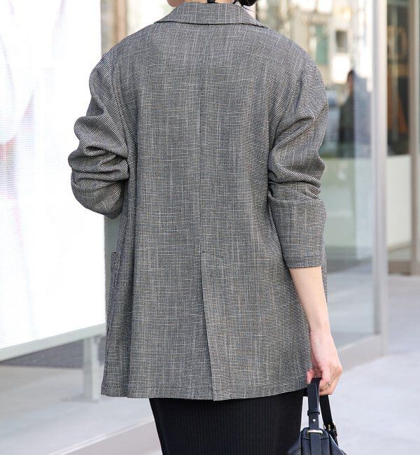  「予約【洗練されたムードに】カラミチェックオーバージャケット」|テーラードジャケット|
