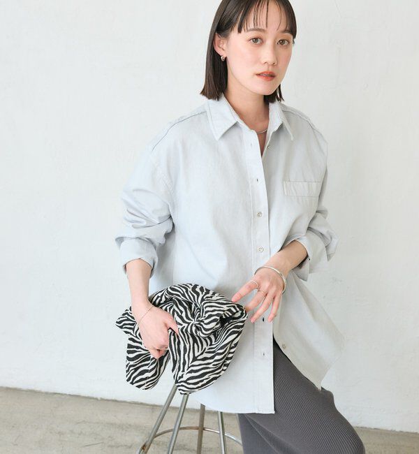  「【セットアップ着用可能】ガーメントダイコットンツイルシャツ」|シャツ・ブラウス|