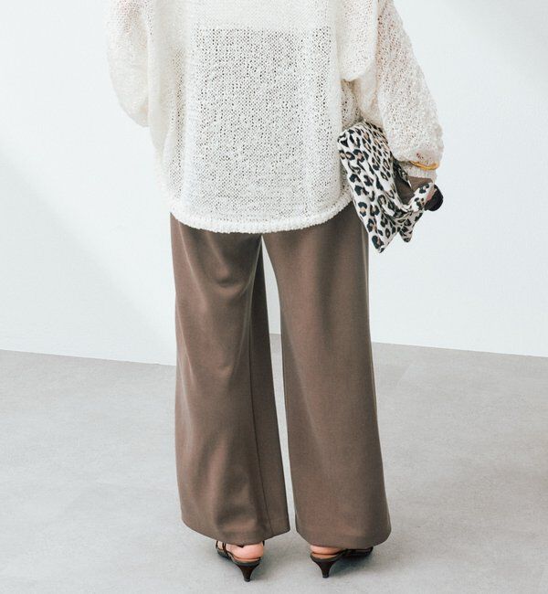  「予約【セットアップ着用可能/接触冷感機能付き】ドレーピーカットスラックス」|チノ|