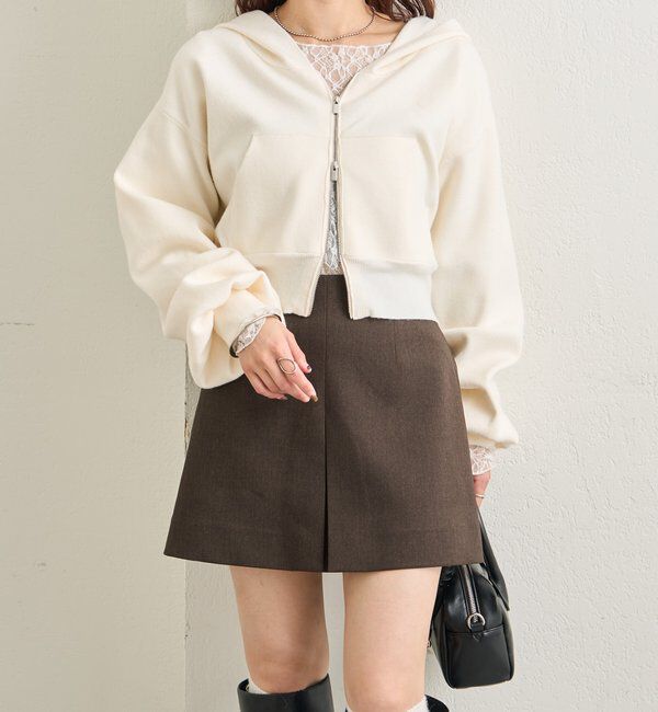  「フーディーニットショートパーカー」|パーカー|