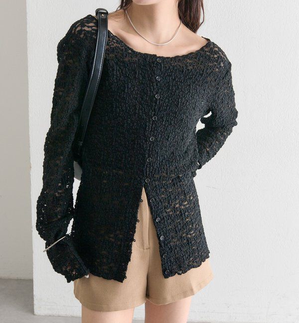  「フラワーカットレースカーディガン」|Tシャツ・カットソー|