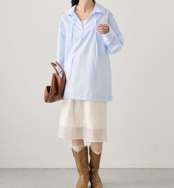  「襟付きスキッパーシャツ」|シャツ・ブラウス|