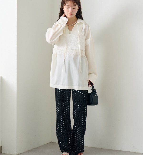  「裾ギャザーリブパンツ」|チノ|