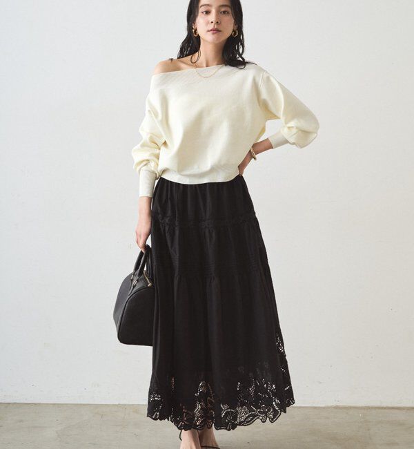  「ジョーゼットオフショルニット」|ニット・セーター|