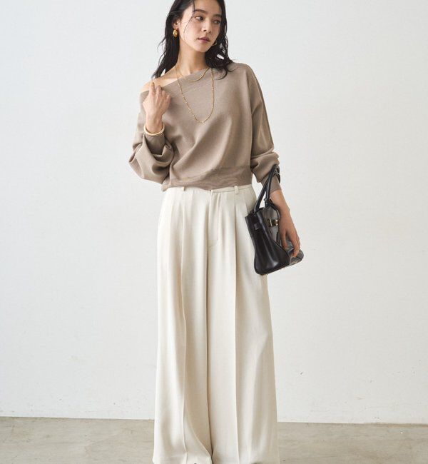  「ジョーゼットオフショルニット」|ニット・セーター|