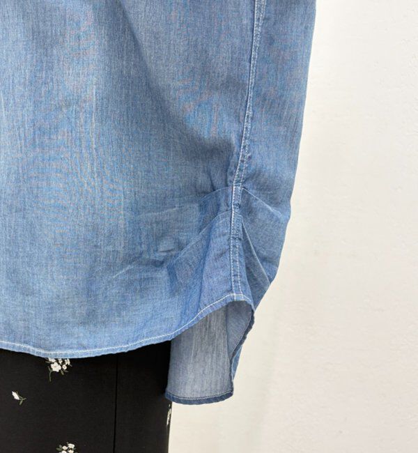  「【@_shirabe.s_コラボ】シアーデニムタックシャツ」|シャツ・ブラウス|