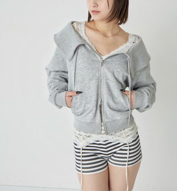  「ビッグカラージップオフショル」|Tシャツ・カットソー|