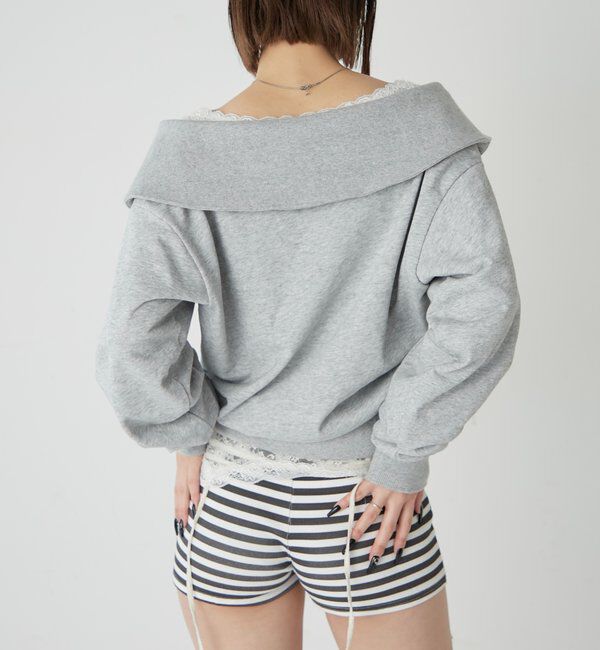  「ビッグカラージップオフショル」|Tシャツ・カットソー|