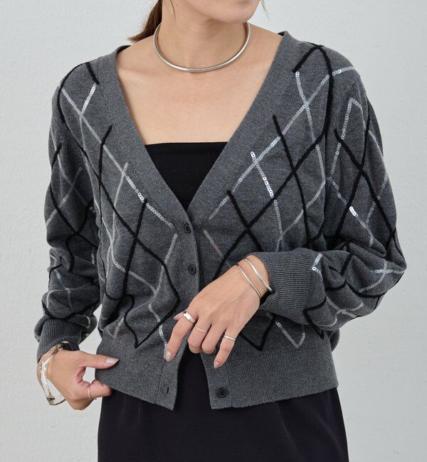  「アーガイルニットカーディガン」|カーディガン|