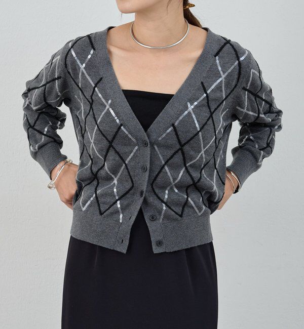  「アーガイルニットカーディガン」|カーディガン|