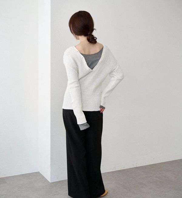  「2WAYリブカーディガン」|カーディガン|