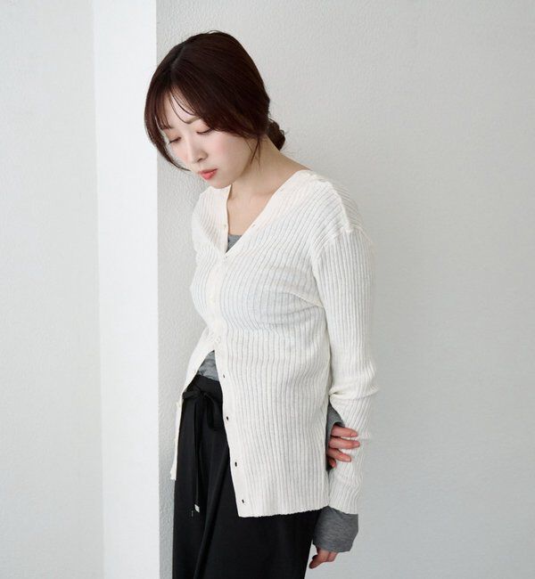  「2WAYリブカーディガン」|カーディガン|