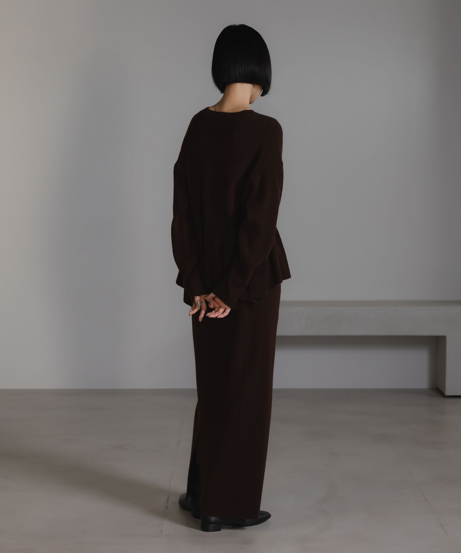 LOWRYS FARM「ペプラムニットSETUP」|ワンピース|