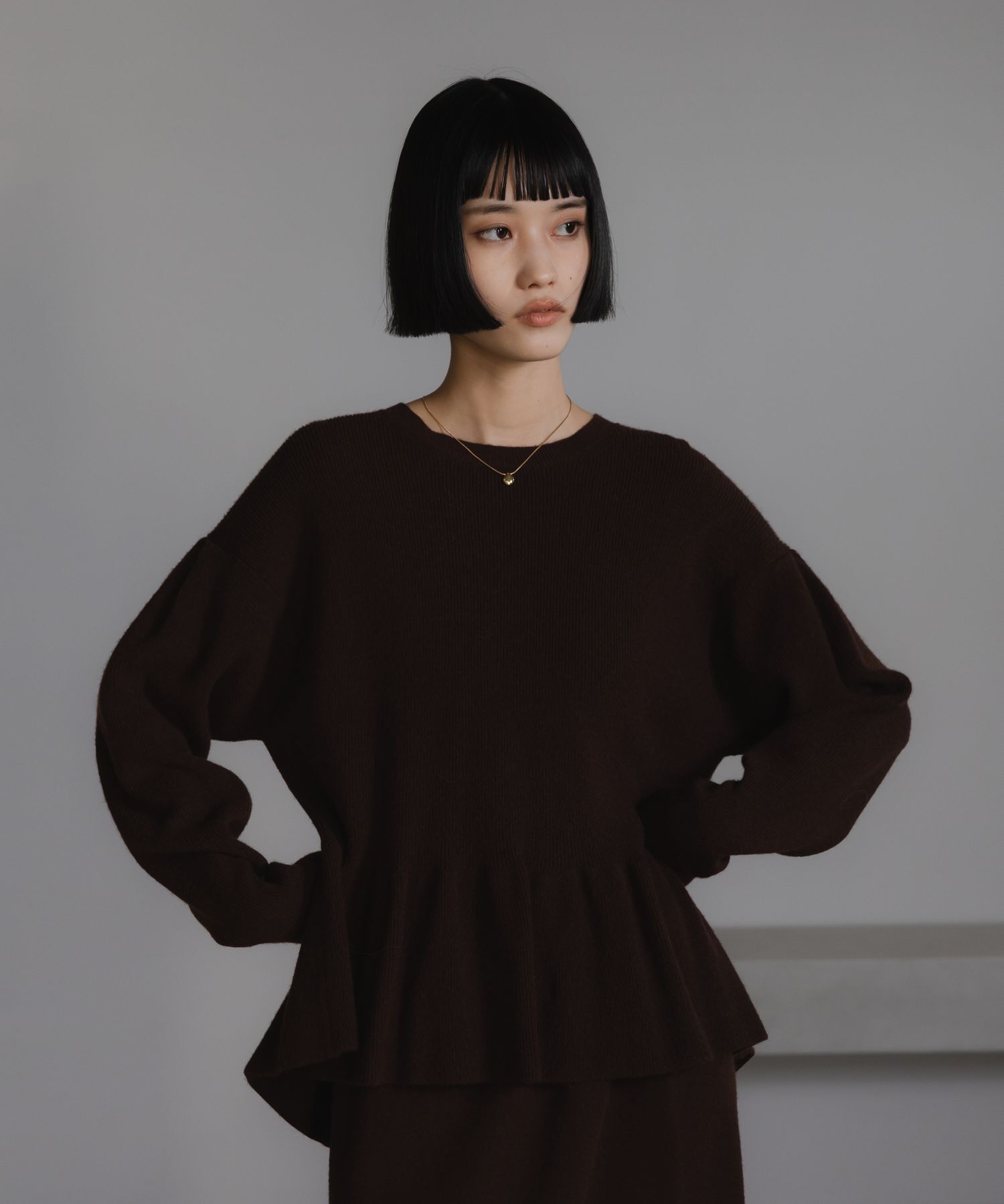 LOWRYS FARM「ペプラムニットSETUP」|ワンピース|