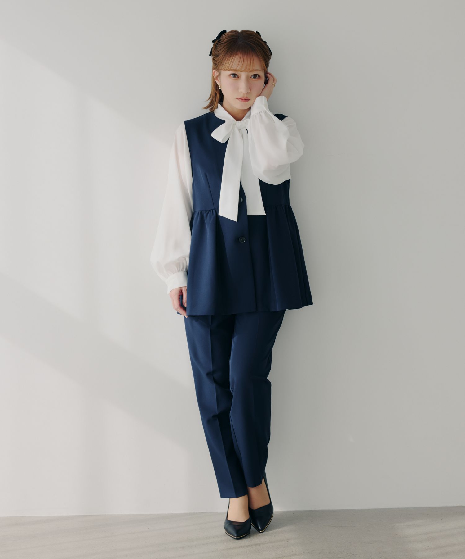 「【入卒／セレモニー】リボンブラウス」|シャツ・ブラウス|
