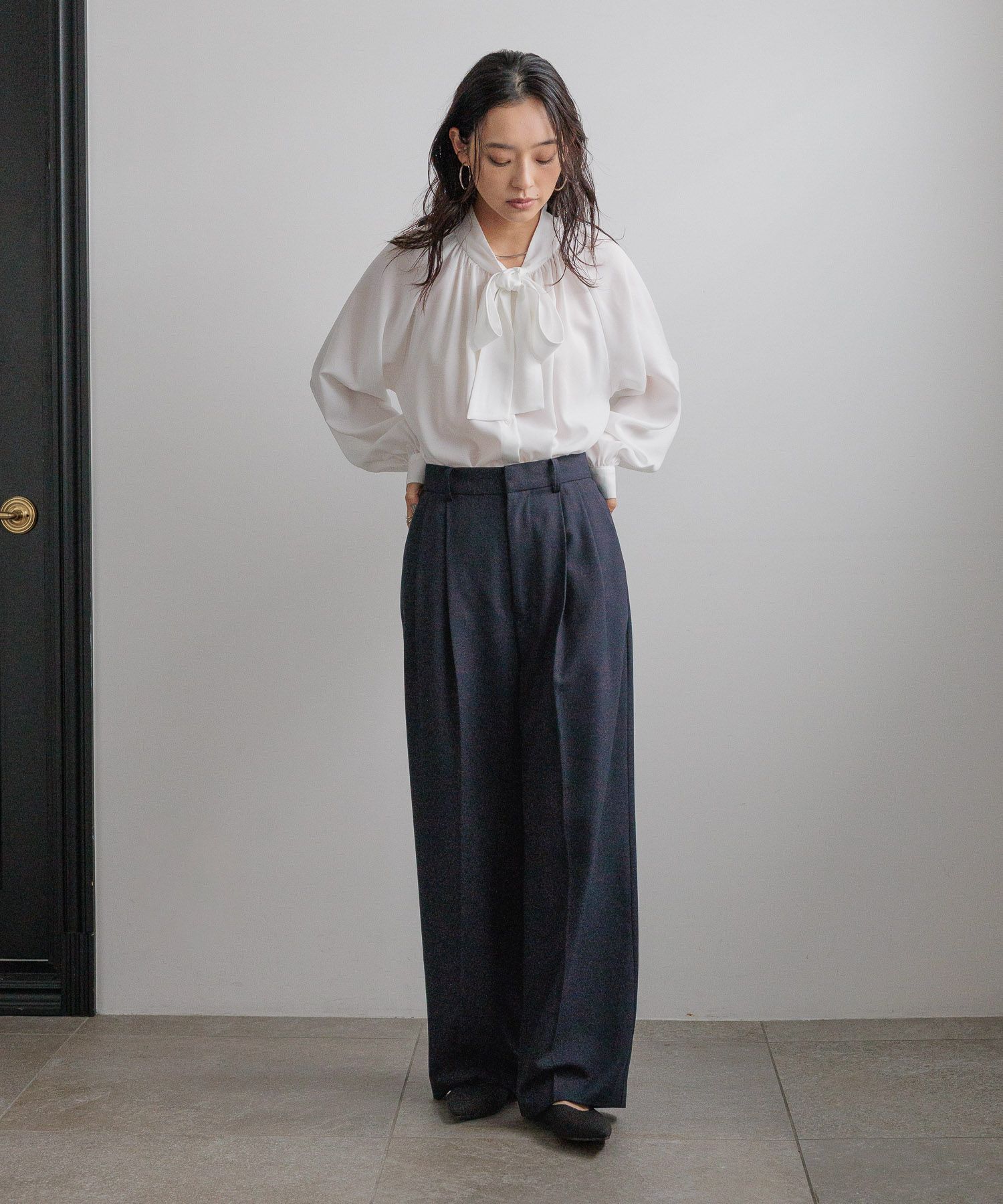  「【入卒／セレモニー】リボンブラウス」|シャツ・ブラウス|