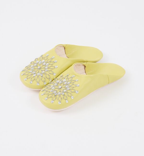 collex「ビーズバブーシュ 羊革 モロッコ製 スリッパ ルームシューズ 室内履き」|本・CD・DVD|