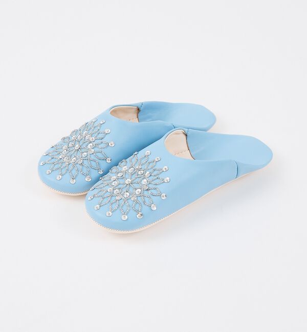 collex「ビーズバブーシュ 羊革 モロッコ製 スリッパ ルームシューズ 室内履き」|本・CD・DVD|