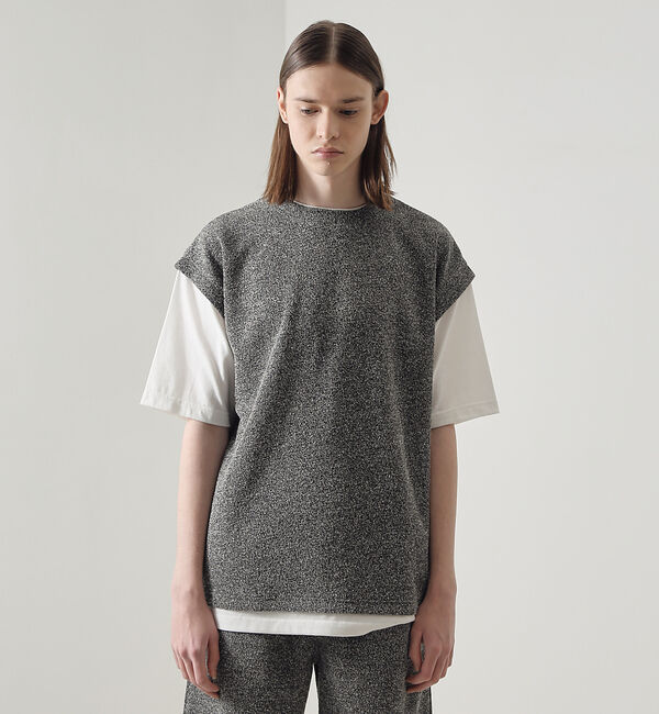 ABAHOUSE「【上下2点セット/セットアップ対応】メランジパイルフェイクレイヤード  /  ユ」|Tシャツ・カットソー|