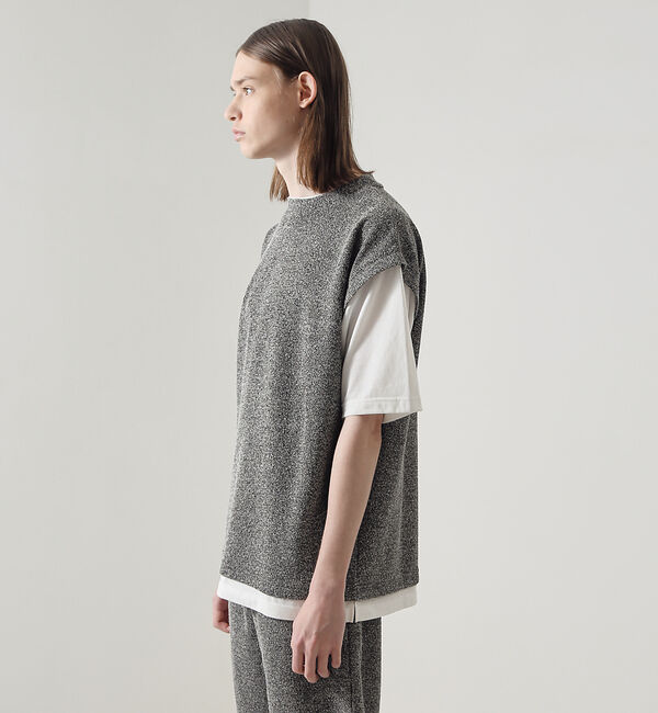 ABAHOUSE「【上下2点セット/セットアップ対応】メランジパイルフェイクレイヤード  /  ユ」|Tシャツ・カットソー|