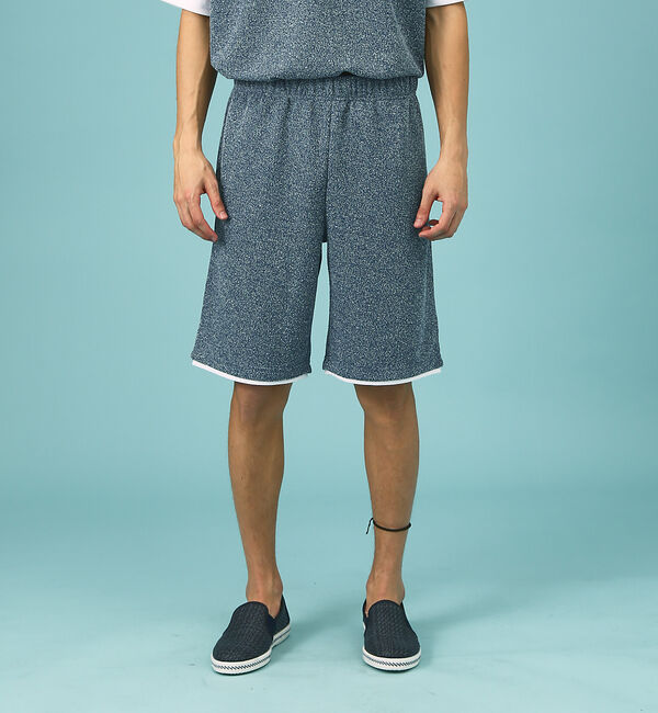 ABAHOUSE「【上下2点セット/セットアップ対応】メランジパイルフェイクレイヤード  /  ユ」|Tシャツ・カットソー|