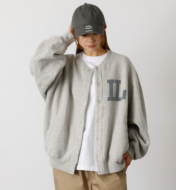 ABAHOUSE「別注【REMI RELIEF / レミレリーフ】ノンストレス起毛裏毛 スタジアム」|カーディガン|グレー