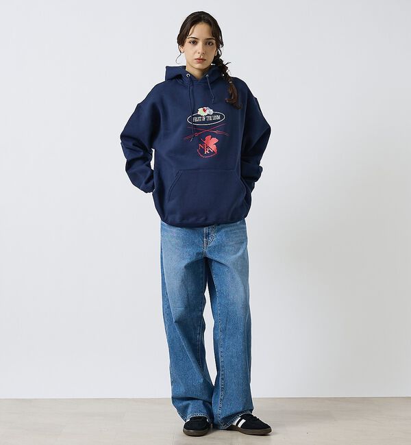 ABAHOUSE「【FRUIT OF THE LOOM】FTL&times;EVA ロゴプリントフーディー /」|パーカー|