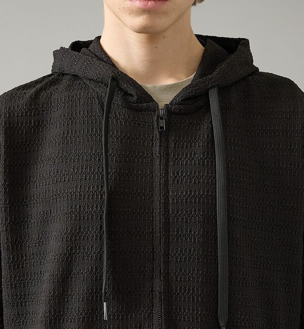 ABAHOUSE「シアーストレッチ ダブルジップ メッシュパーカー」|パーカー|