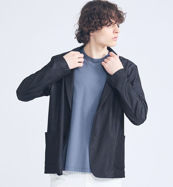 ABAHOUSE「【セットアップ対応】デニムライクツイル シングルジャケット」|テーラードジャケット|