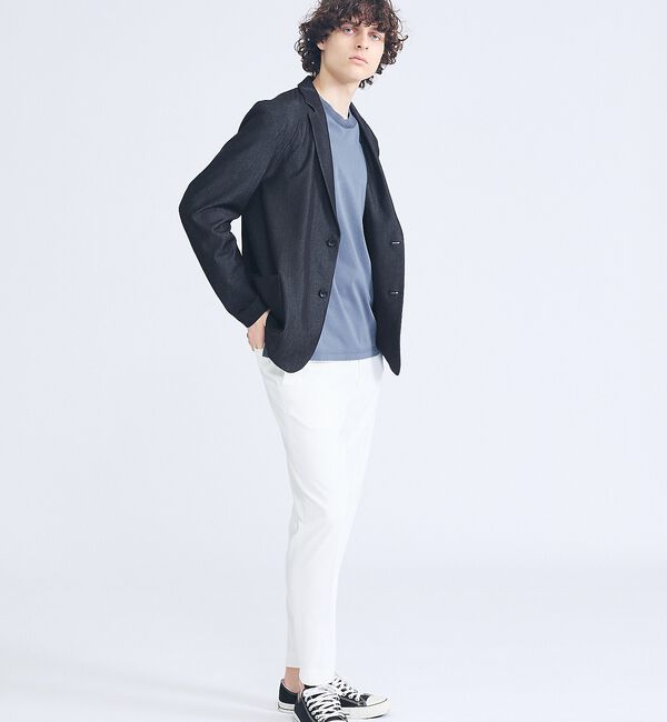 ABAHOUSE「【セットアップ対応】デニムライクツイル シングルジャケット」|テーラードジャケット|