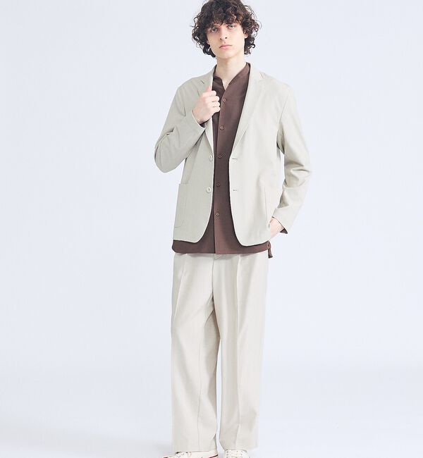 ABAHOUSE「【セットアップ対応】デニムライクツイル シングルジャケット」|テーラードジャケット|