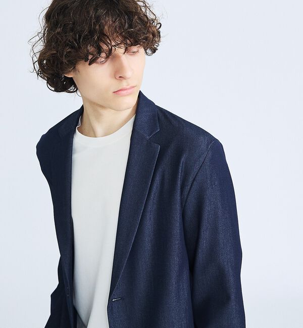 ABAHOUSE「【セットアップ対応】デニムライクツイル シングルジャケット」|テーラードジャケット|