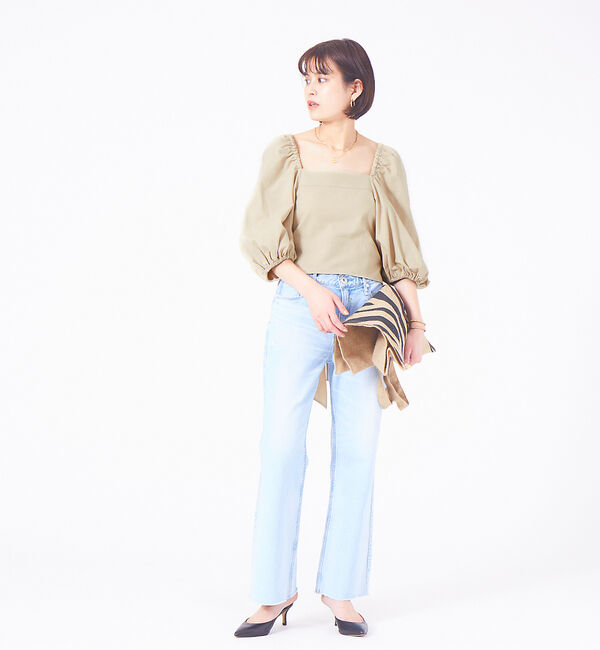 Rouge vif「【セットアップ対応】リボンボリュームスリーブブラウス」|シャツ・ブラウス|