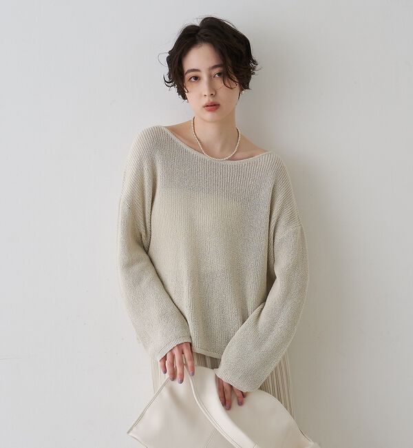 Rouge vif「【一部店舗限定】バックスリット ゆるメッシュニット」|ニット・セーター|