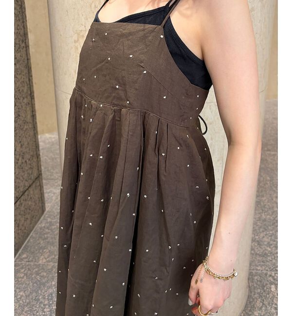 Rouge vif「【2026SS新作】【人気追加】インドドット刺繍キャミワンピース【予約】」|ワンピース|