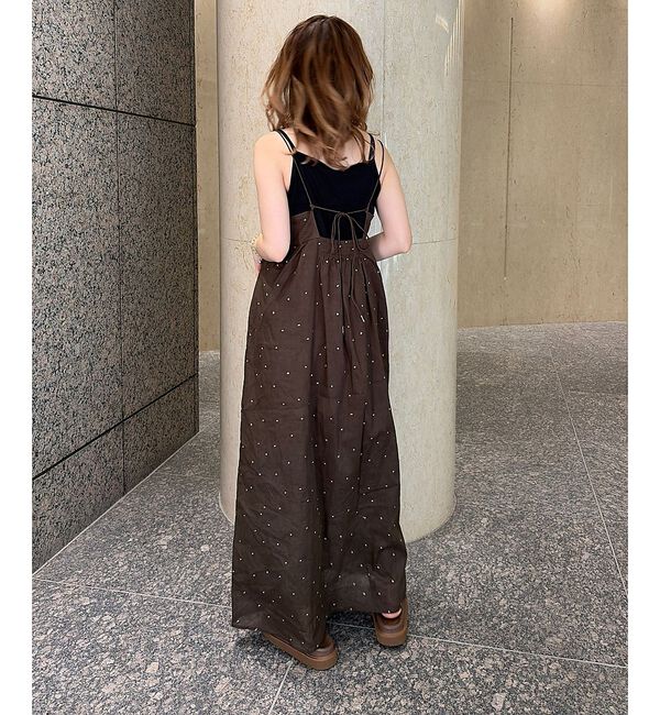 Rouge vif「【2026SS新作】【人気追加】インドドット刺繍キャミワンピース【予約】」|ワンピース|