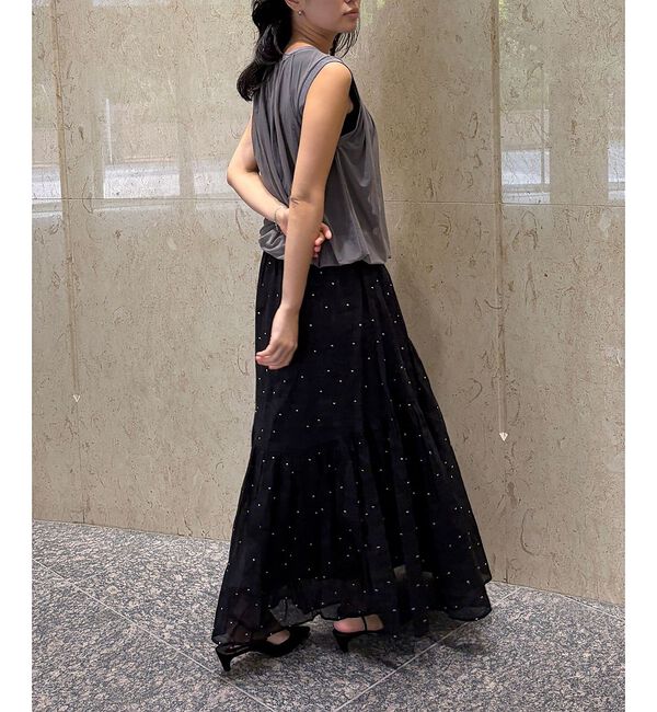 Rouge vif「【一部店舗限定】チュールレイヤードニットトップス【予約】」|ニット・セーター|