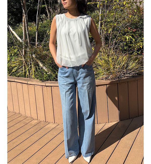 Rouge vif「【一部店舗限定】チュールレイヤードニットトップス【予約】」|ニット・セーター|