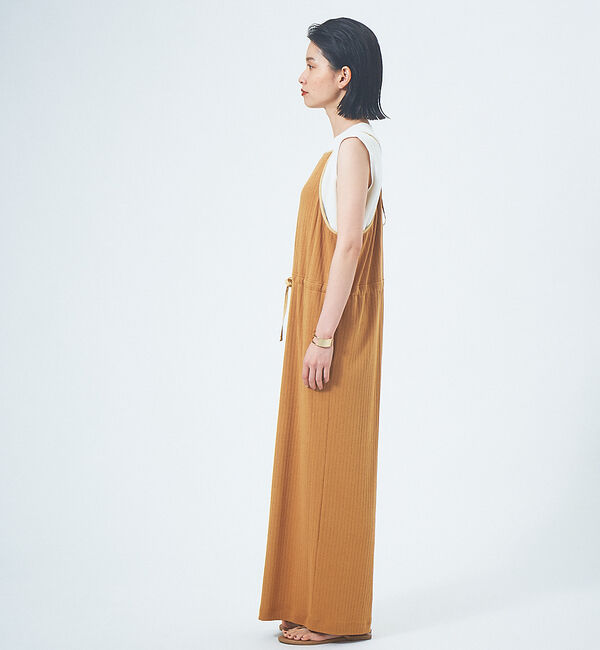 qualite「【WEB限定】リネンコットンカットソーオールインワン」|オールインワン|