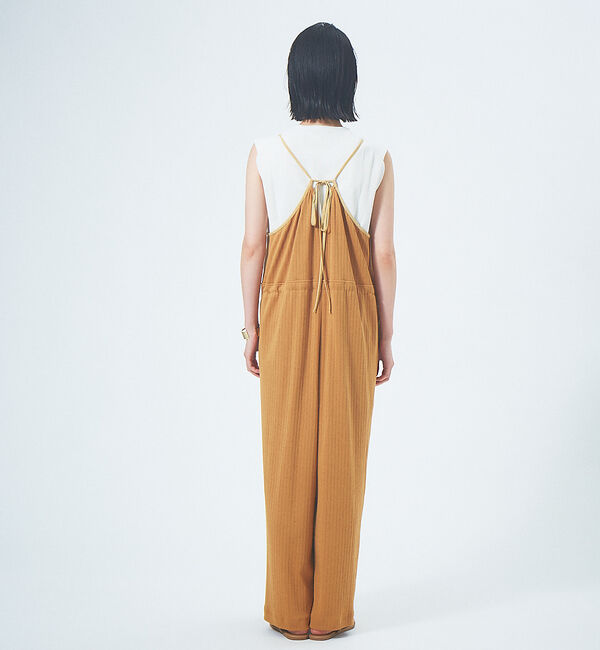 qualite「【WEB限定】リネンコットンカットソーオールインワン」|オールインワン|