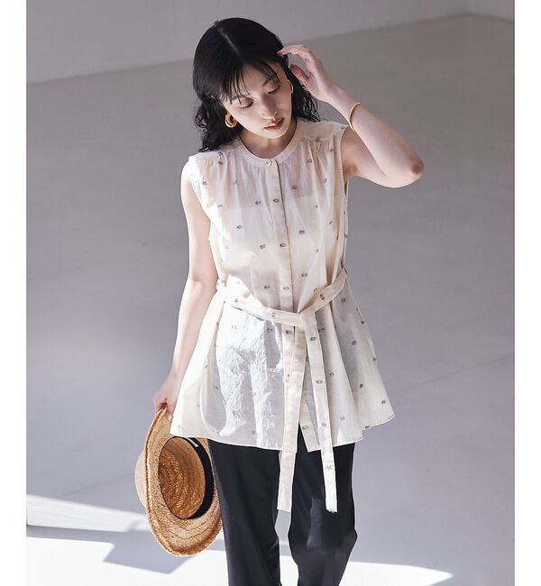 qualite「カットドビーチュニックブラウス」|ワンピース|