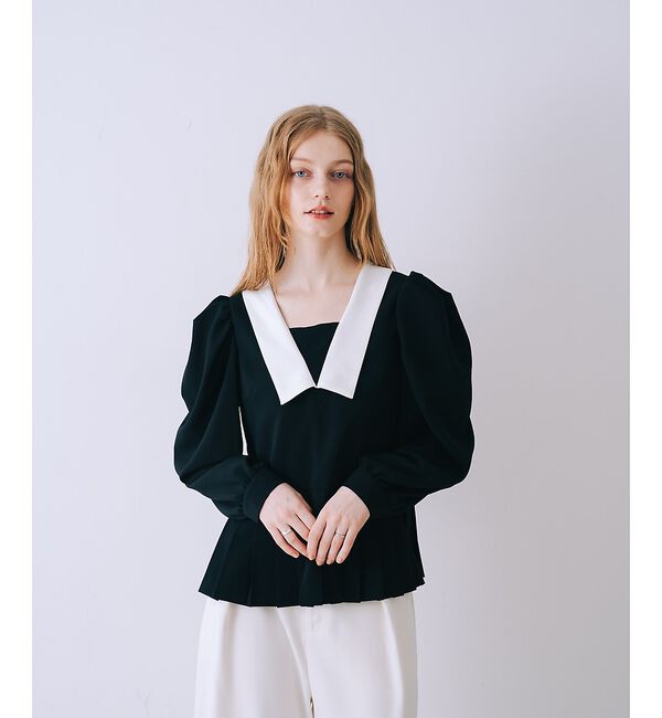 SELFIST「裾プリーツブラウス」|シャツ・ブラウス|