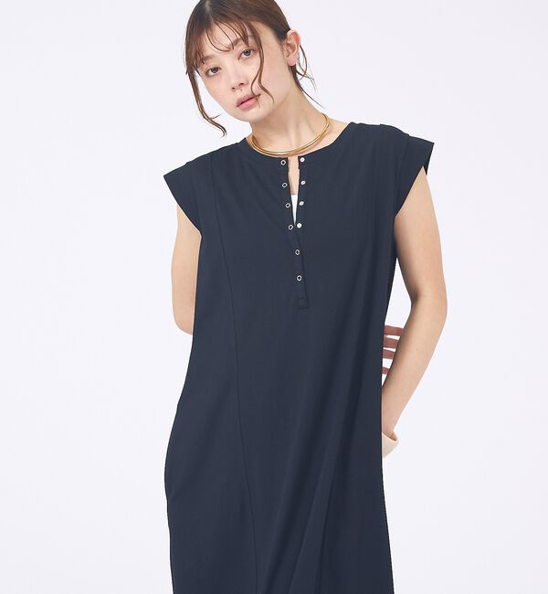 abahouse mavie「【接触冷感！速乾！】ヘンリーネック2WAYワンピース【予約】」|ワンピース|