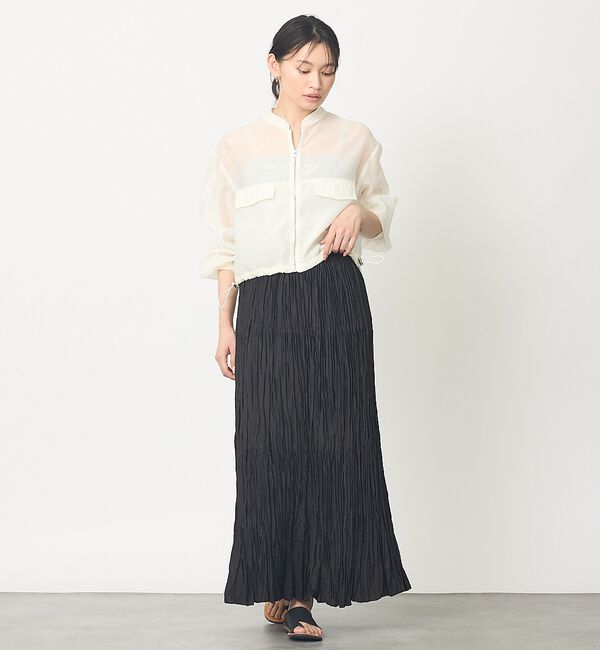 abahouse mavie「【シワ知らず】プリーツティアードスカート」|スカート|