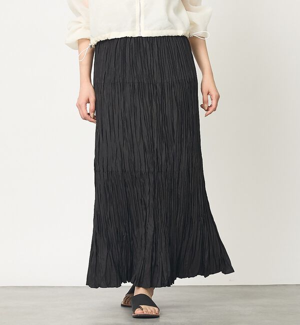 abahouse mavie「【シワ知らず】プリーツティアードスカート」|スカート|
