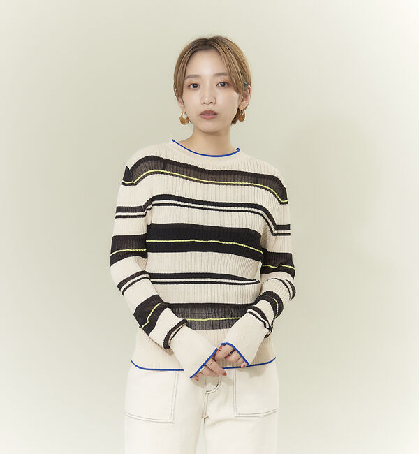 NOMINE「シアーボーダーニット」|ニット・セーター|